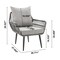 Manhattan Comfort Portofino Rope Wicker 4-Piece Patio Conversation Set with Cushions in Grey OD-CV019-GY - alternate 6